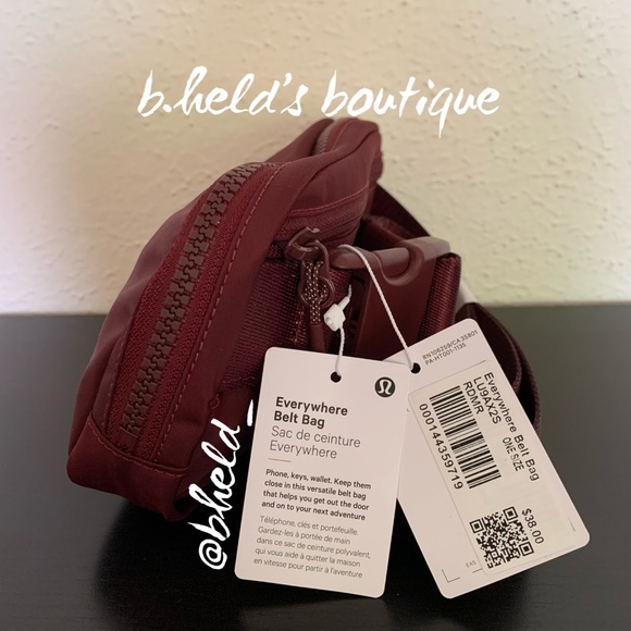 lululemon Everywhere Belt Bag *Extended Strap Red Merlot Fall 2022 Color New NWT - Picture 3 of 16